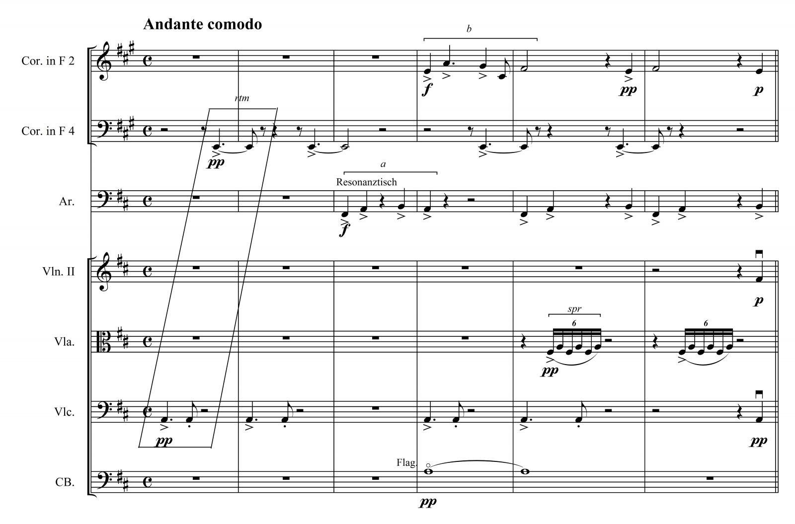 začetek Mahlerjeve 9. simfonije